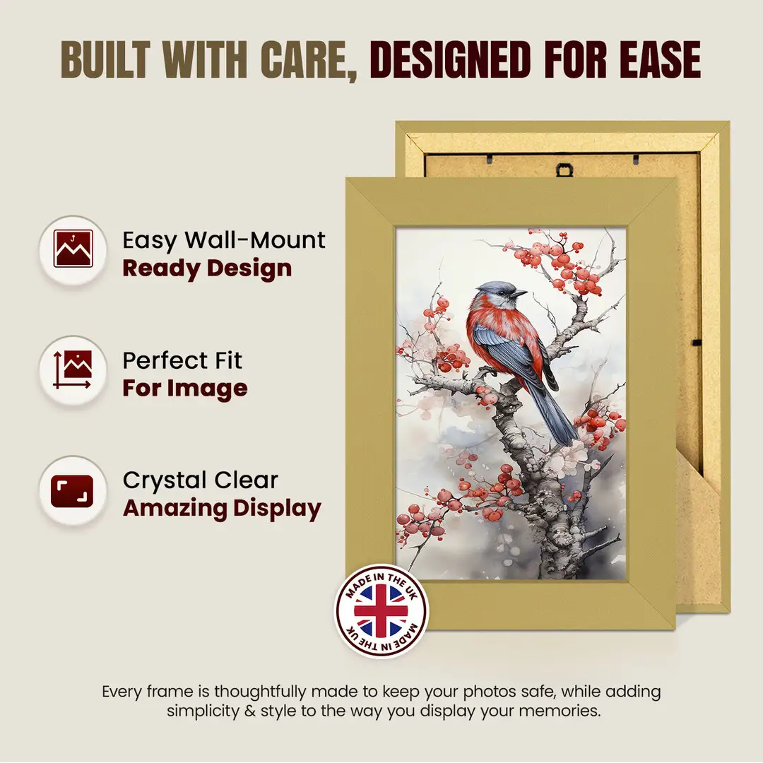 30x28cm Modern Mustard Yellow Picture Frame - Elegant Wall Frame With Perspex Front thumbnail 7