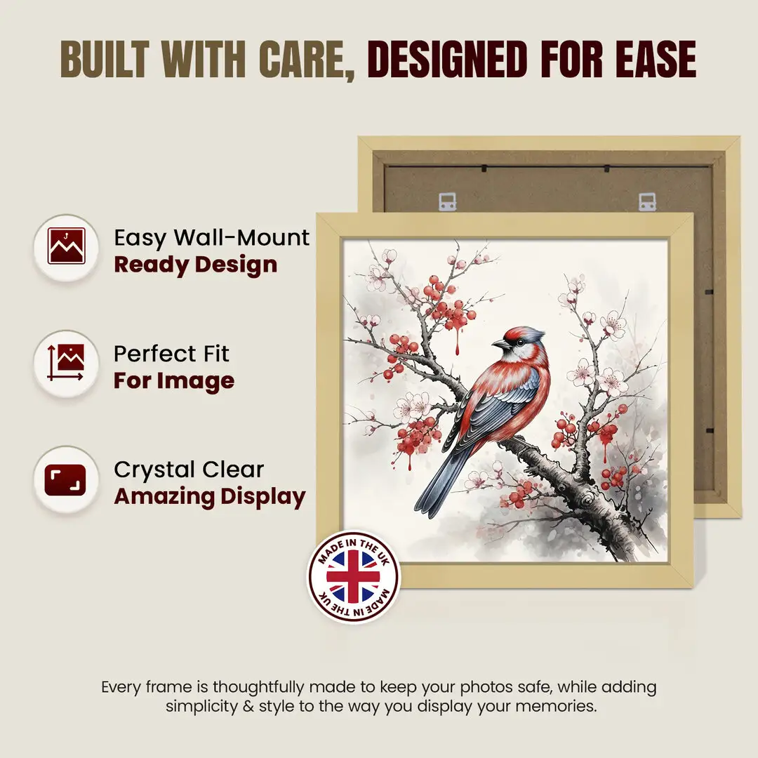 30x30" Modern Mustard Yellow Picture Frame - Elegant Wall Frame With Perspex Front thumbnail 7