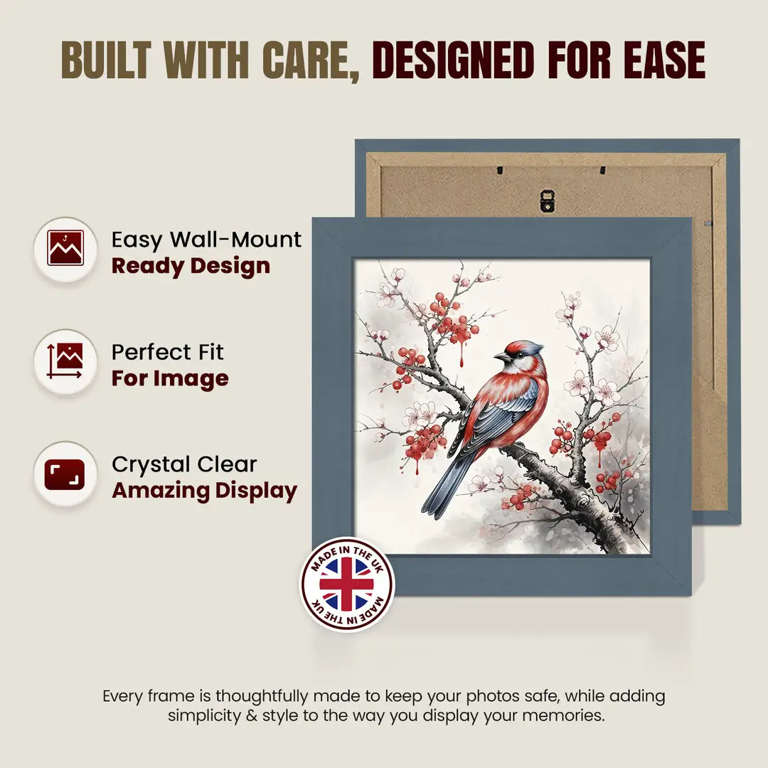 30x30cm Modern Navy Blue Picture Frame - Premium Photo Frame With Perspex Front thumbnail 7