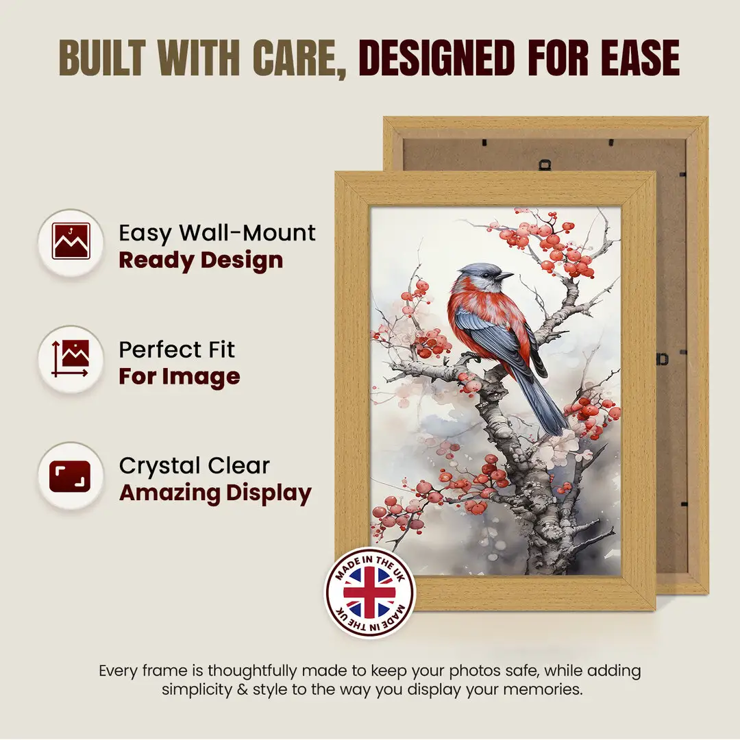 35x28cm Modern Country Pine Picture Frame - Elegant Wall Frame With Perspex Front thumbnail 7