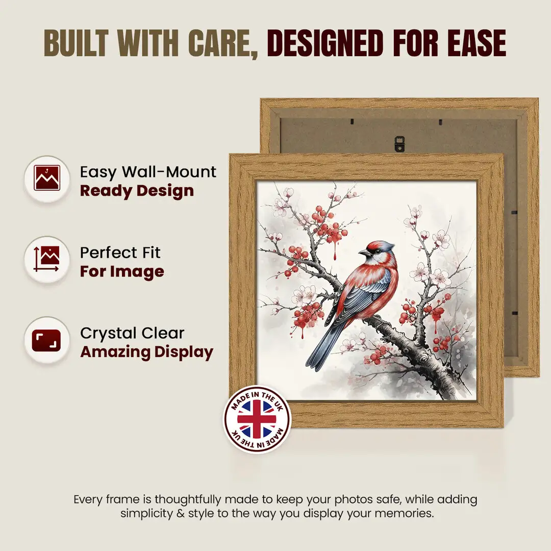 35x35cm Modern Oak Picture Frame - Premium Photo Frame With Perspex Front thumbnail 7