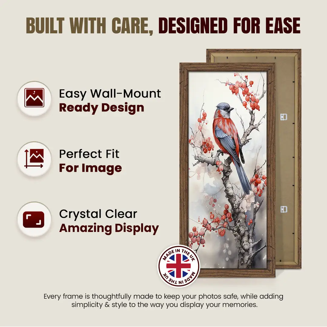 36x10" Modern Dark Oak Picture Frame - Premium Photo Frame With Perspex Front thumbnail 7
