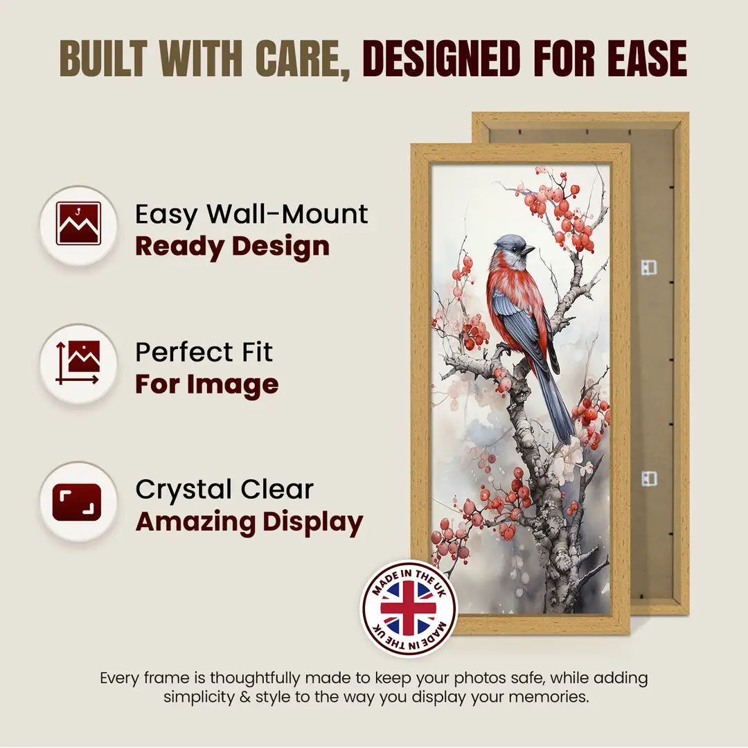 36x8" Modern Country Pine Picture Frame - Elegant Wall Frame With Perspex Front thumbnail 7