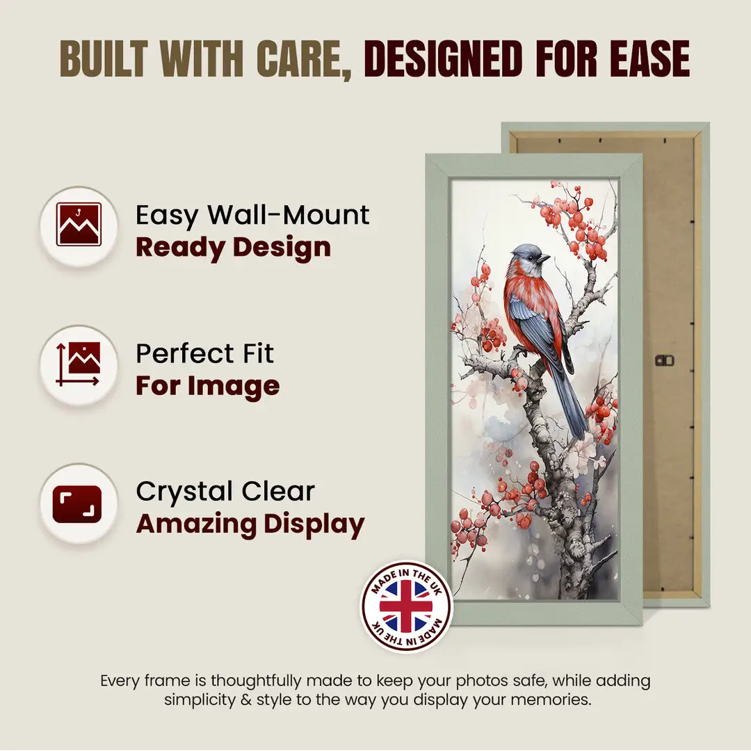 40x20cm Modern Green Picture Frame - Elegant Wall Frame With Perspex Front thumbnail 7