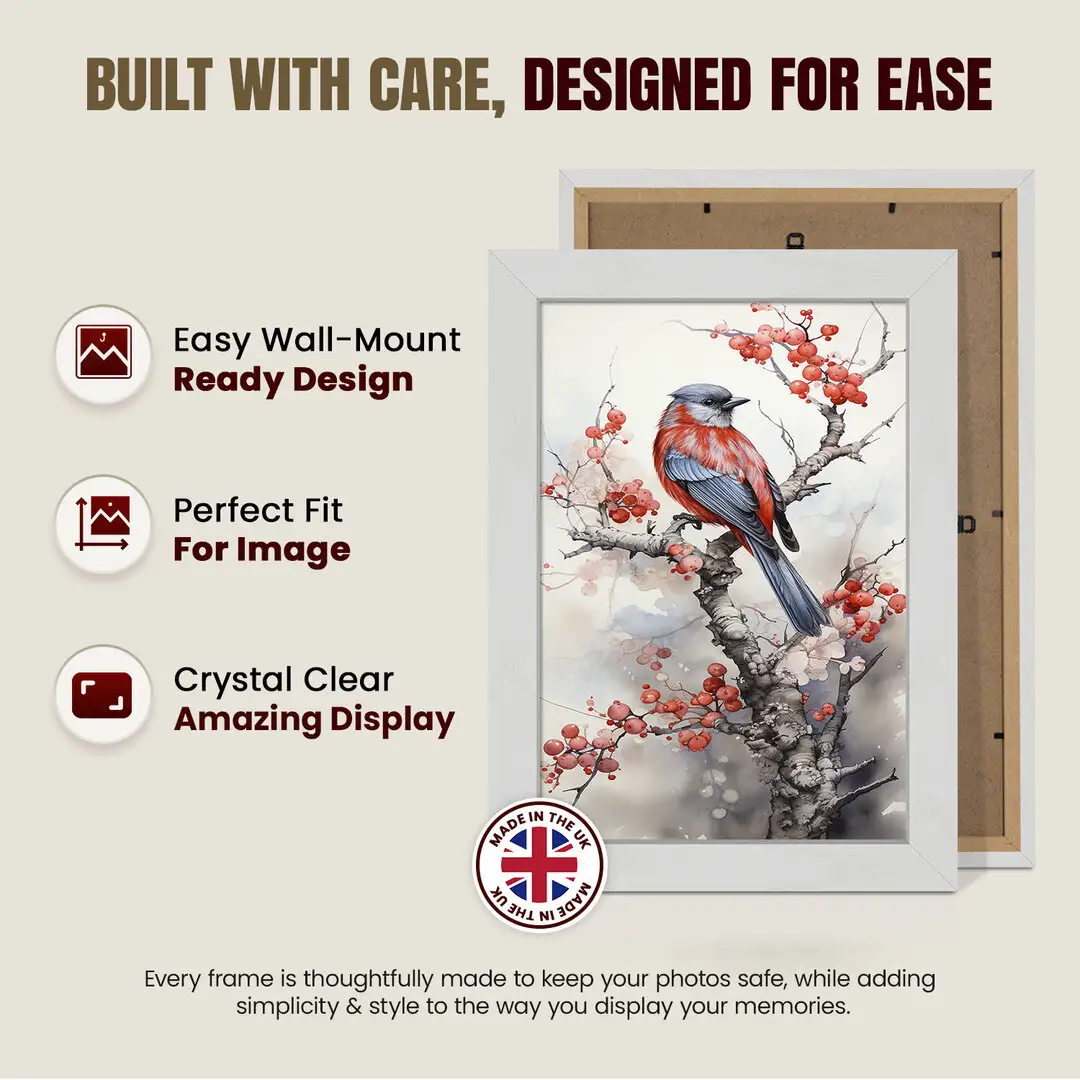 45x30cm Ash White Modern Picture Frame - Premium Photo Frame With Perspex Front thumbnail 7
