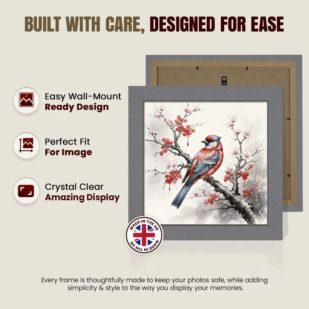 45x45cm Modern Dark Grey Picture Frame - Premium Photo Frame With Perspex Front thumbnail 7
