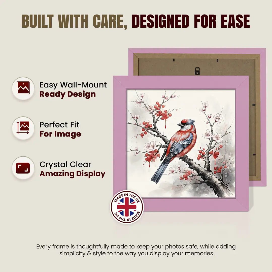 45x45cm Modern Pastel Pink Picture Frame - Premium Photo Frame With Perspex Front thumbnail 7