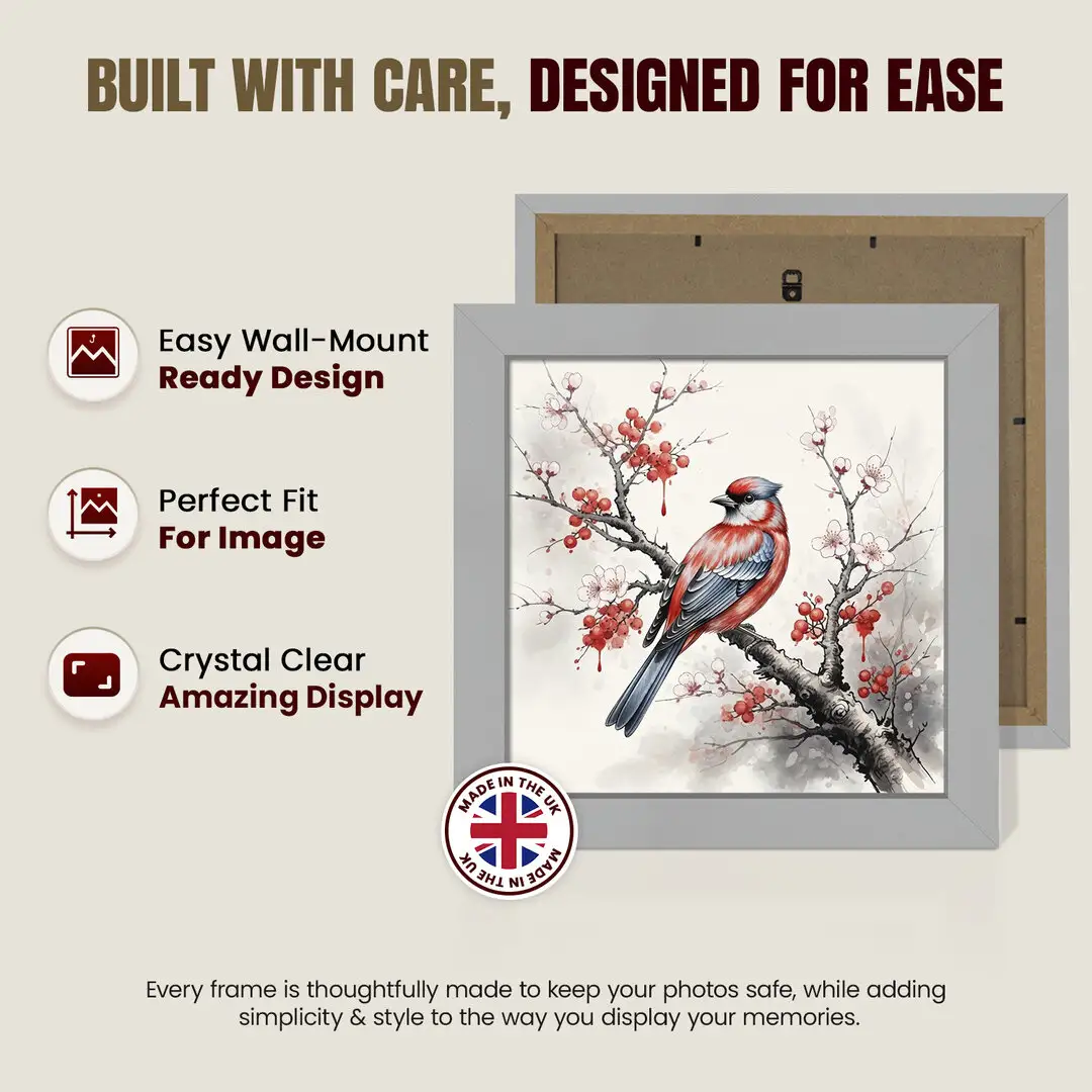 50x50cm Modern Light Grey Picture Frame - Elegant Wall Frame With Perspex Front thumbnail 7