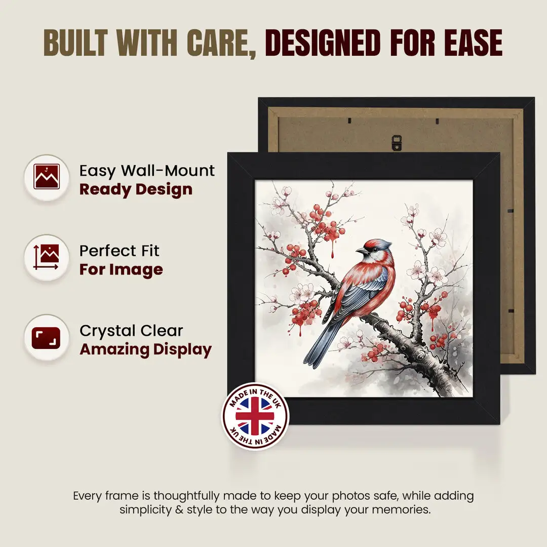 50x50cm Modern Matte Black Picture Frame | Beautiful Wall Frame With Perspex Front thumbnail 7