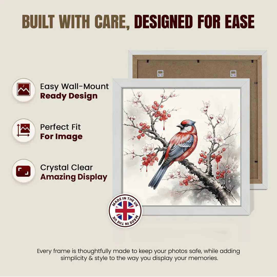 60x60cm Ash White Modern Picture Frame - Premium Photo Frame With Perspex Front thumbnail 7