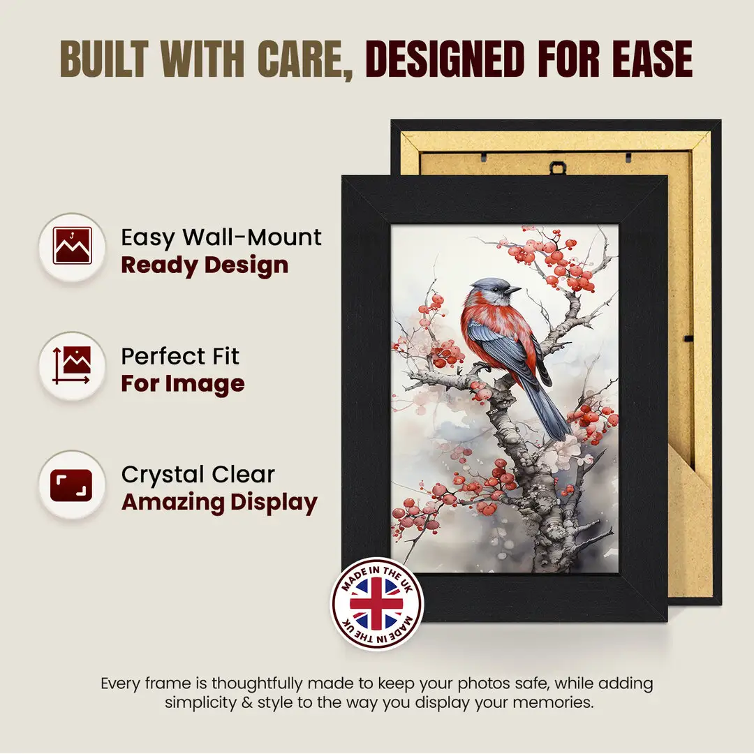 9x7" Modern Black Picture Frame - Premium Photo Frame With Perspex Front thumbnail 7