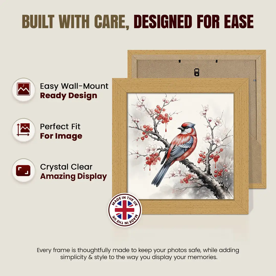 9x9" Modern Country Pine Picture Frame - Elegant Wall Frame With Perspex Front thumbnail 7