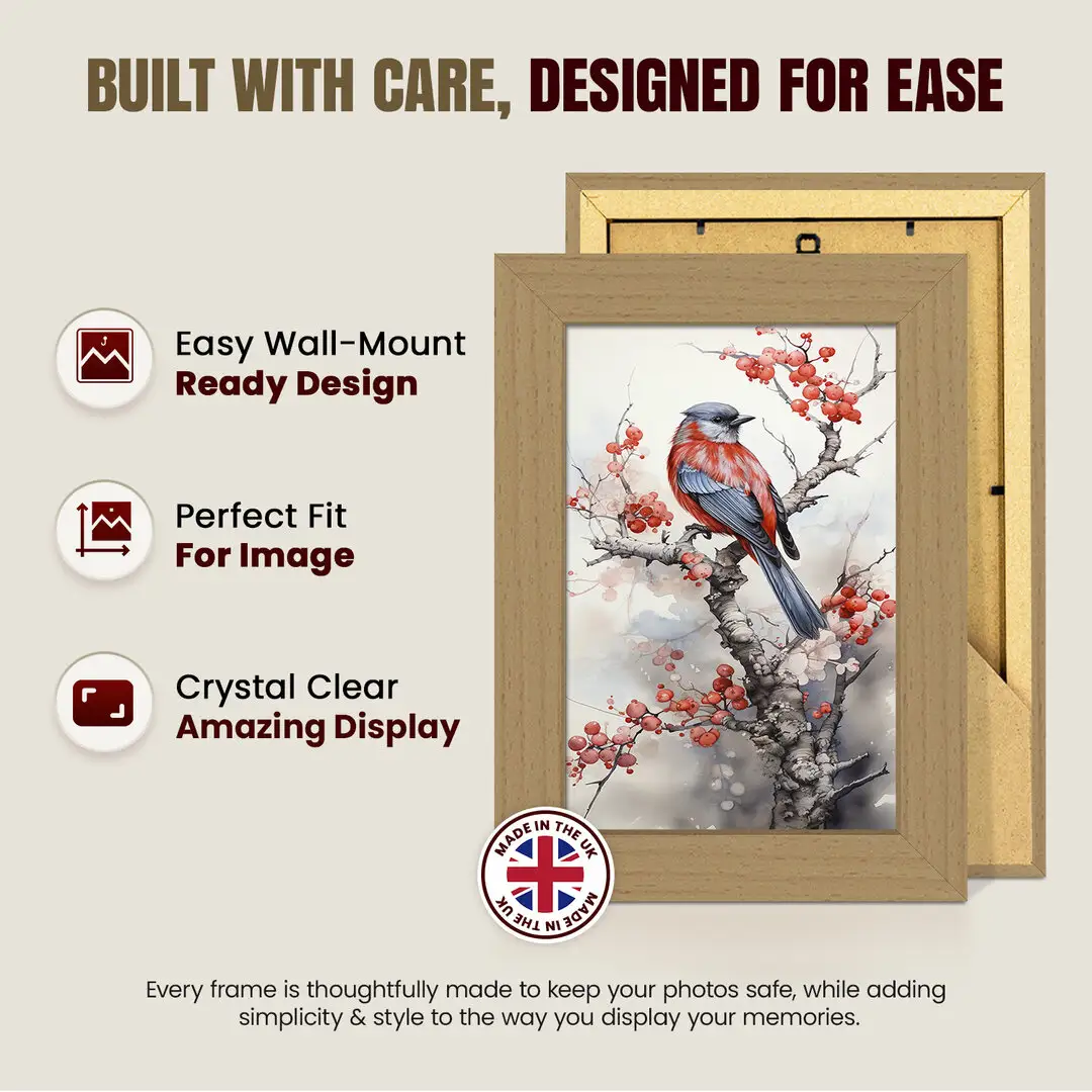 A5 Modern Country Pine Picture Frame - Premium Photo Frame With Perspex Front thumbnail 7
