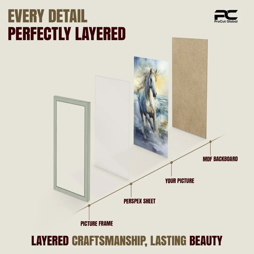40x20cm Modern Green Picture Frame - Elegant Wall Frame With Perspex Front thumbnail 3