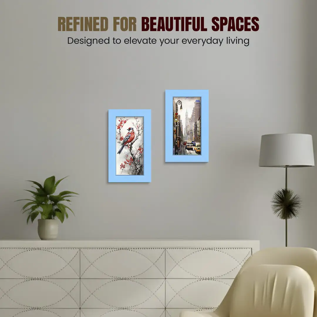 10x4" Modern Baby Blue Picture Frame - Premium Photo Frame With Perspex Front thumbnail 2