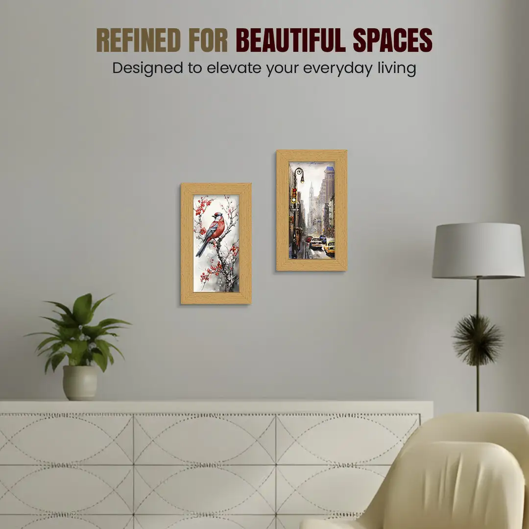 10x5" Modern Country Pine Picture Frame - Elegant Wall Frame With Perspex Front thumbnail 2