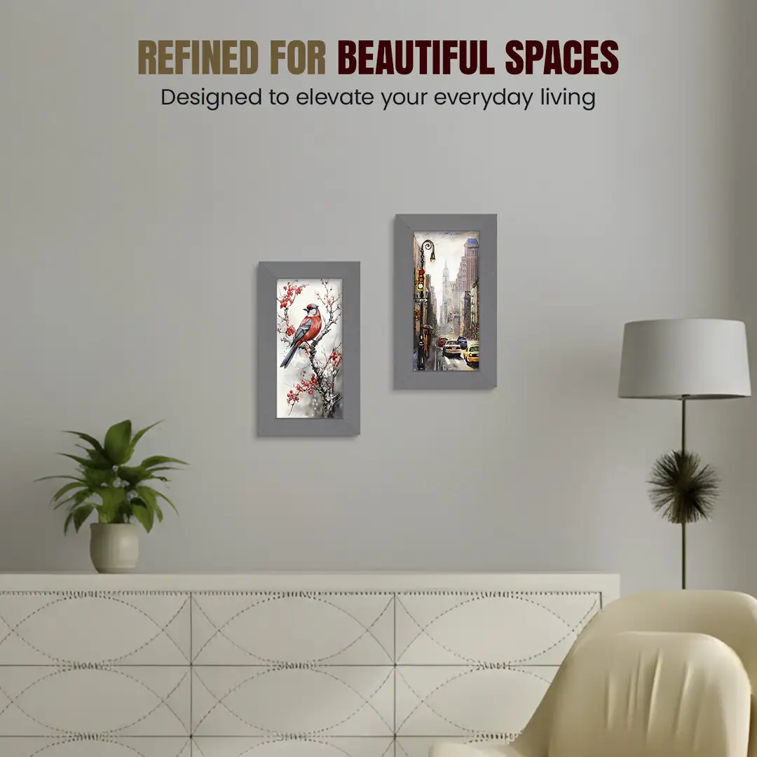 10x5" Modern Dark Grey Picture Frame - Elegant Wall Frame With Perspex Front thumbnail 2