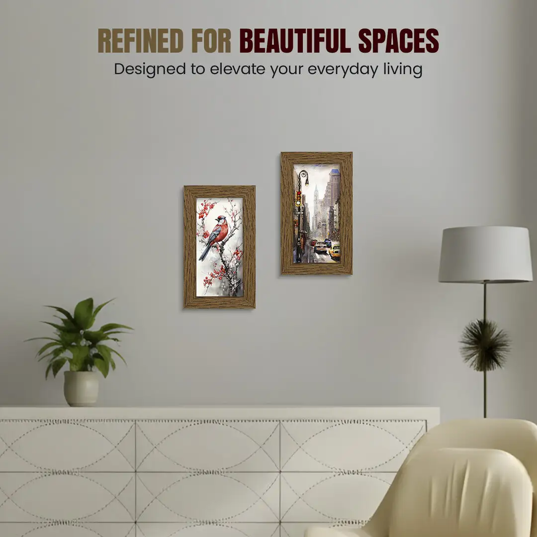 10x5" Modern Dark Oak Picture Frame - Premium Photo Frame With Perspex Front thumbnail 2