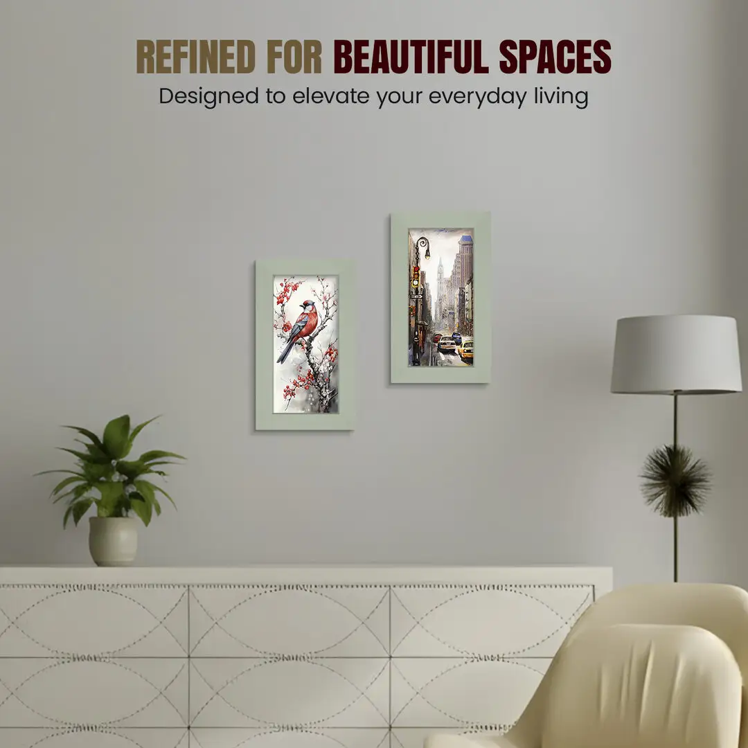 10x5" Modern Green Picture Frame | Beautiful Wall Frame With Perspex Front thumbnail 2