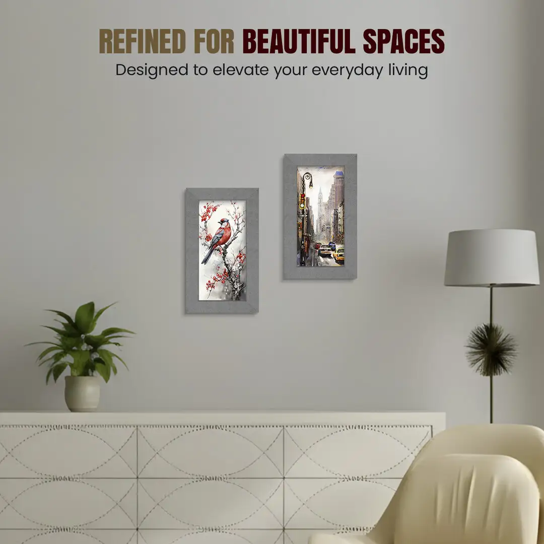 10x5" Modern Grey Marble Picture Frame - Premium Photo Frame With Perspex Front thumbnail 2