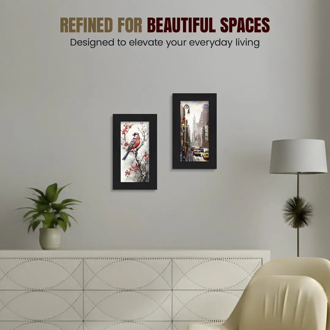 10x5" Modern Mat Black Picture Frame - Elegant Wall Frame With Perspex Front thumbnail 2