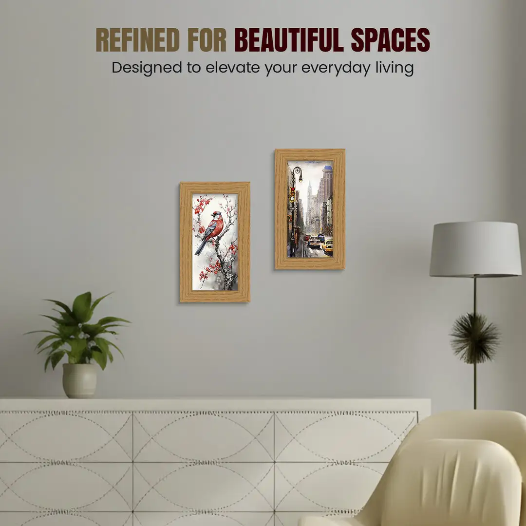 10x5" Modern Oak Picture Frame | Beautiful Wall Frame With Perspex Front thumbnail 2