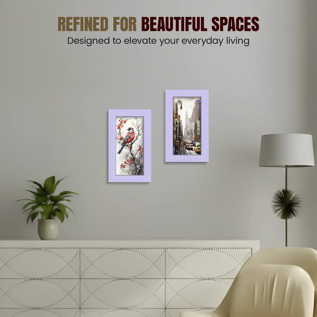 10x5" Modern Purple Picture Frame - Premium Photo Frame With Perspex Front thumbnail 2