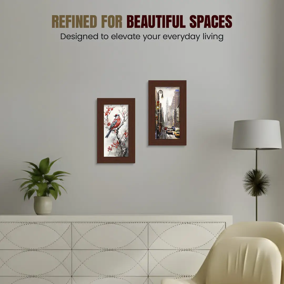 10x5" Modern Rose Wood Picture Frame | Beautiful Wall Frame With Perspex Front thumbnail 2