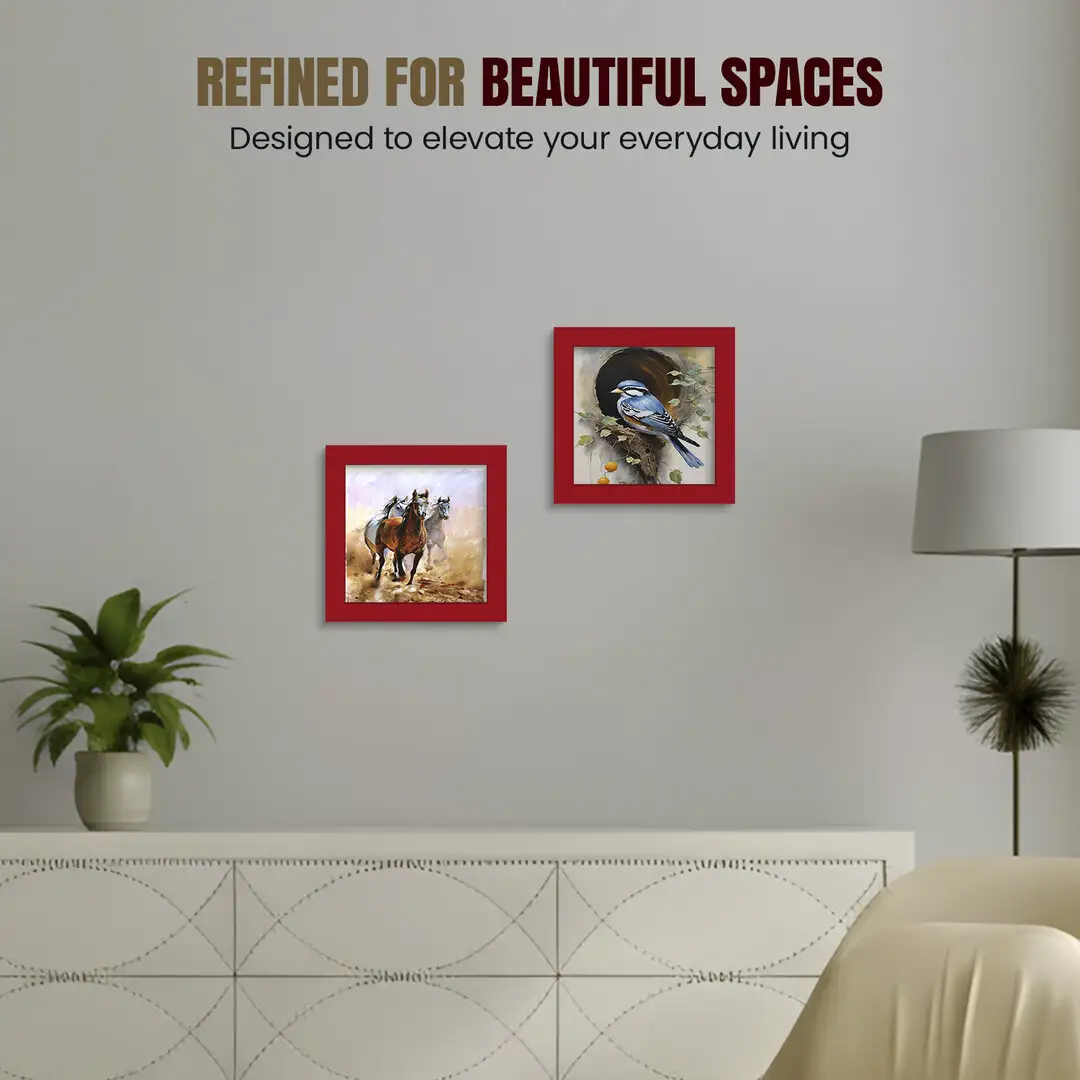 12x12" Modern Red Picture Frame - Premium Photo Frame With Perspex Front thumbnail 2