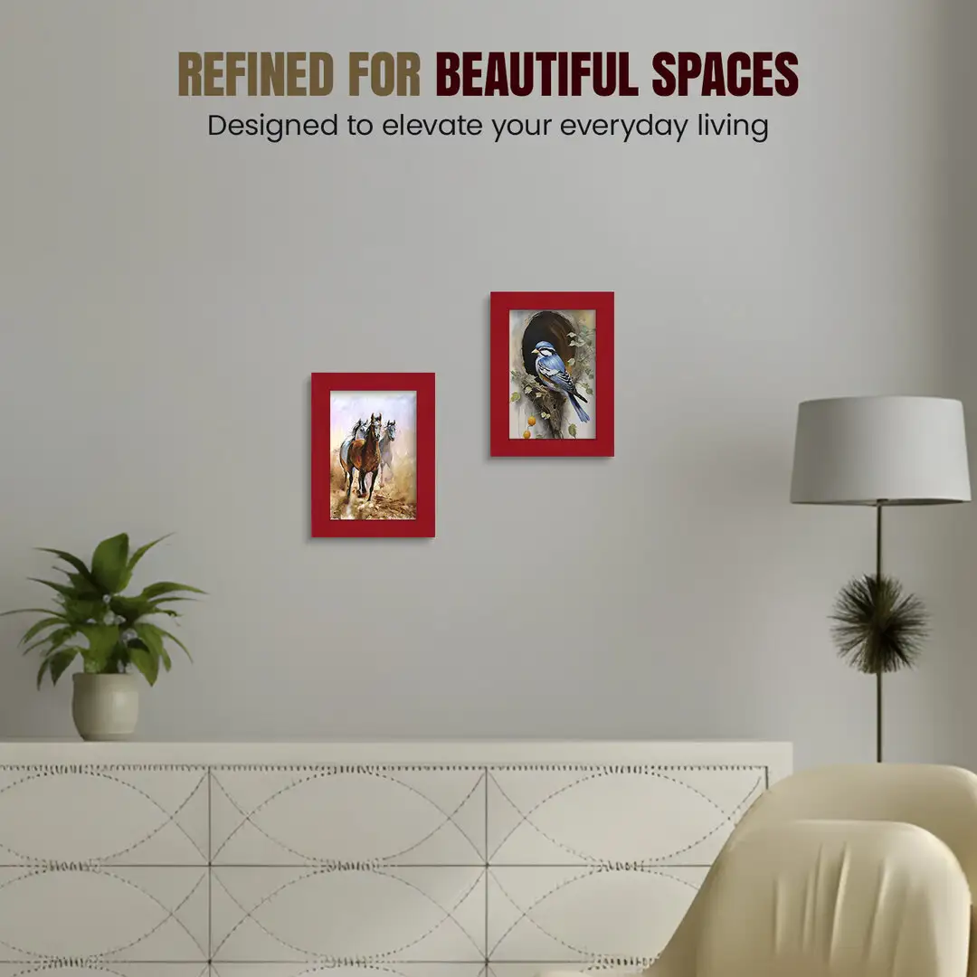 12x9" Modern Red Picture Frame - Elegant Wall Frame With Perspex Front thumbnail 2