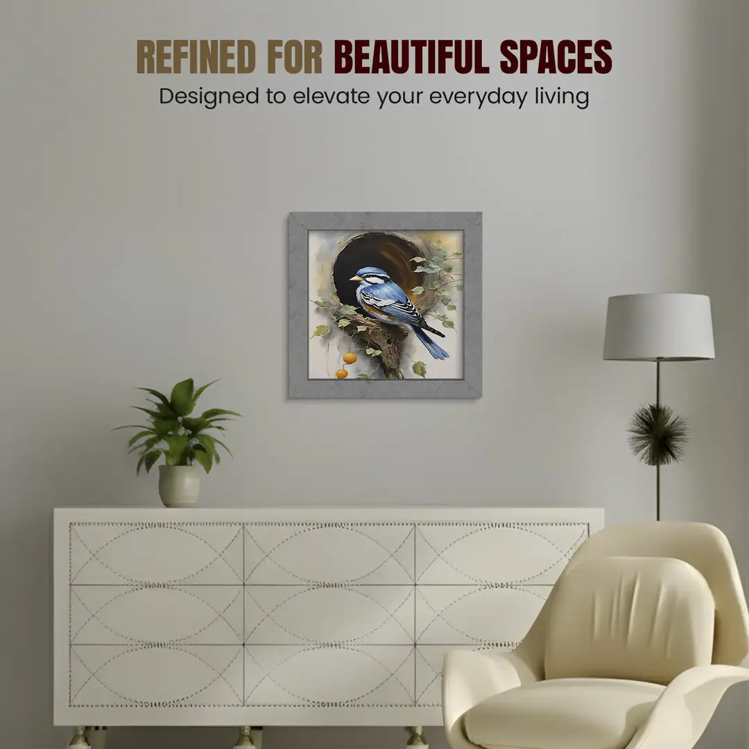 13x13" Modern Grey Marble Picture Frame | Beautiful Wall Frame With Perspex Front thumbnail 2