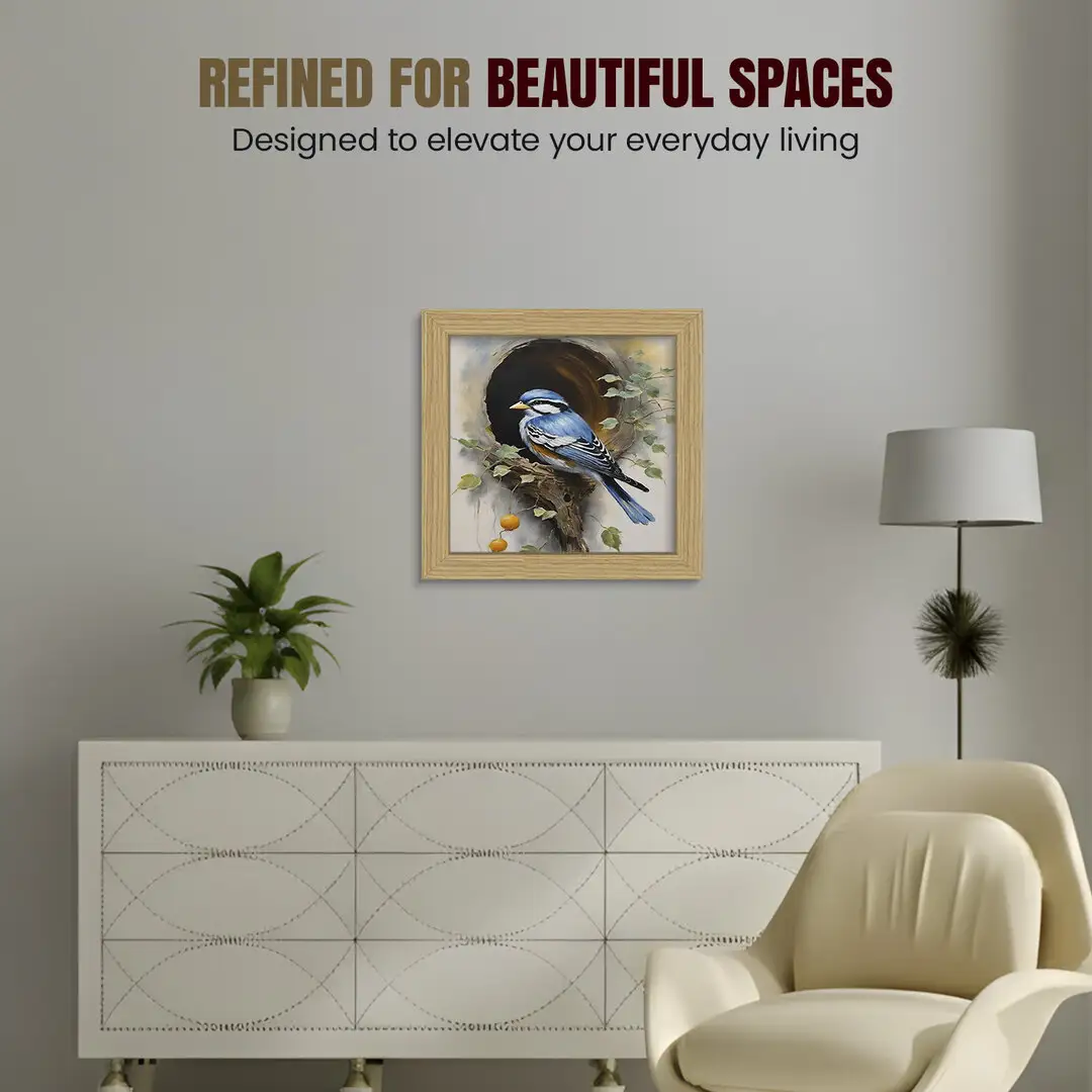 16x16" Modern Light Oak Picture Frame | Beautiful Wall Frame With Perspex Front thumbnail 2