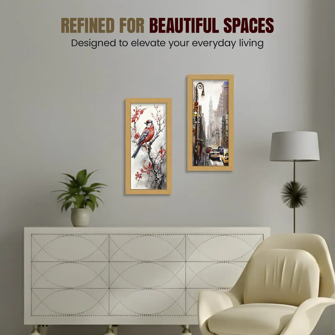 16x5" Modern Country Pine Picture Frame | Beautiful Wall Frame With Perspex Front thumbnail 2