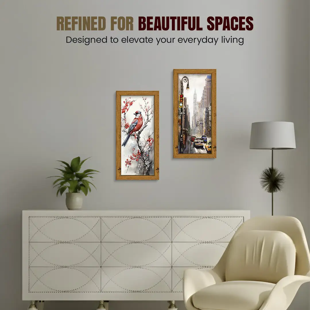 16x5" Modern Rustic Oak Picture Frame - Premium Photo Frame With Perspex Front thumbnail 2