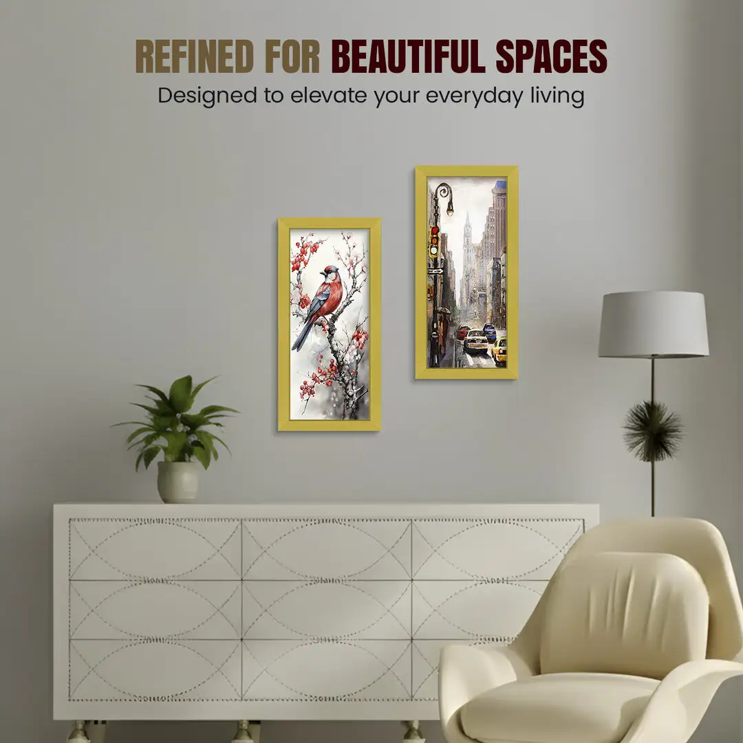 16x8" Modern Gold Picture Frame | Beautiful Wall Frame With Perspex Front thumbnail 2