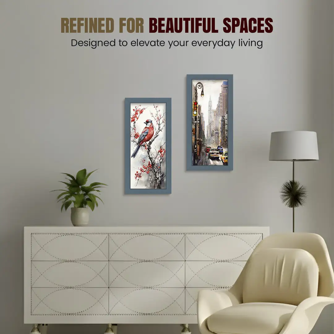 16x8" Modern Navy Blue Picture Frame - Elegant Wall Frame With Perspex Front thumbnail 2