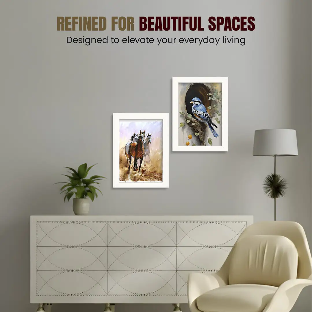 17x13" Modern White Picture Frame | Beautiful Wall Frame With Perspex Front thumbnail 2
