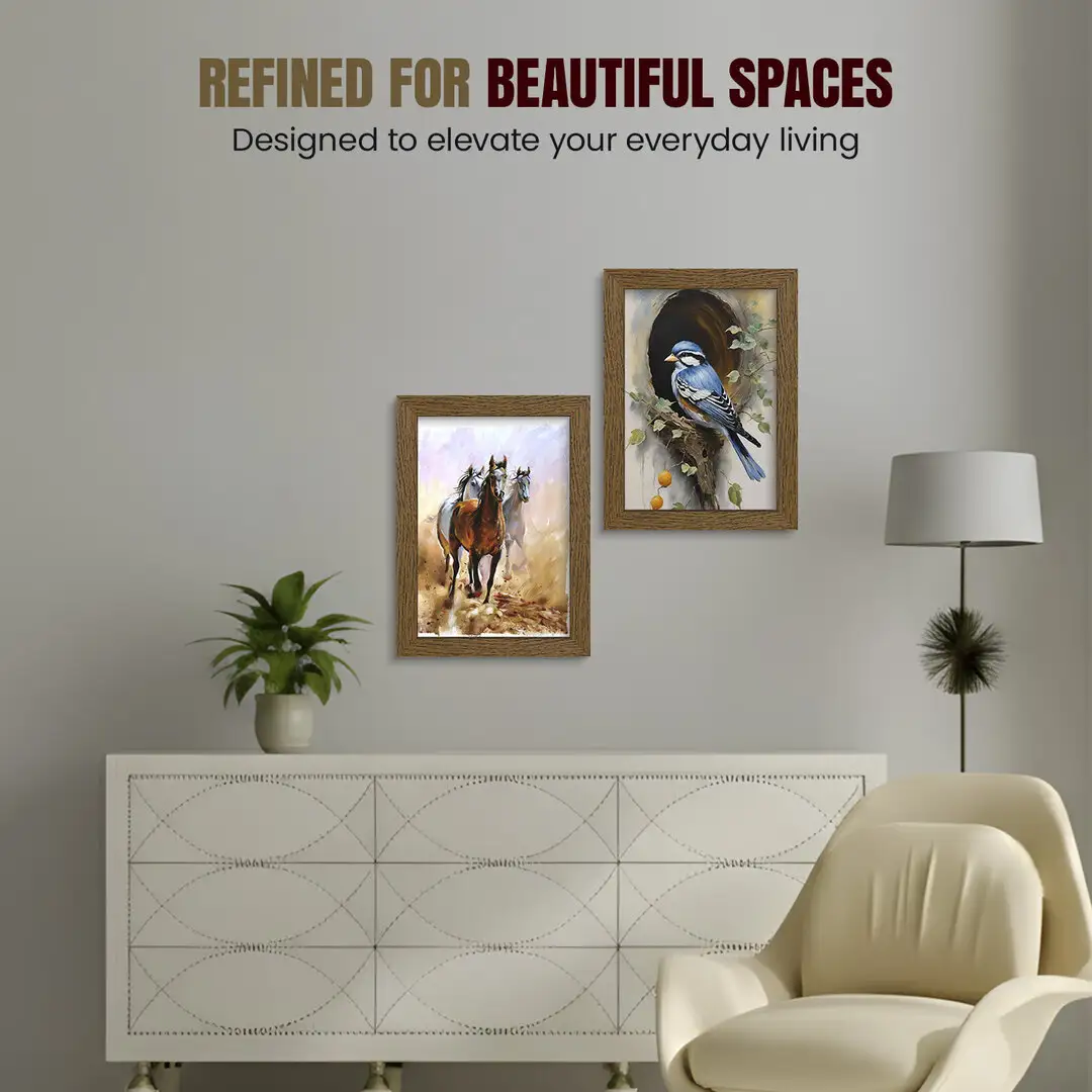 18x12" Modern Dark Oak Picture Frame - Elegant Wall Frame With Perspex Front thumbnail 2