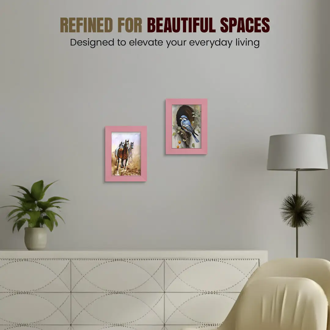 20x15cm Modern Pastel Pink Picture Frame - Elegant Wall Frame With Perspex Front thumbnail 2