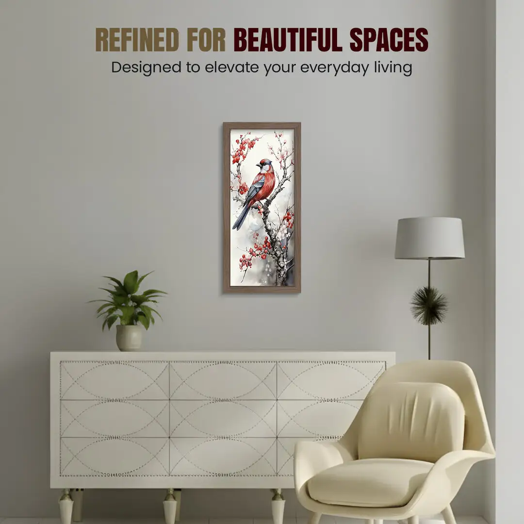 22x8" Modern Walnut Picture Frame | Beautiful Wall Frame With Perspex Front thumbnail 2