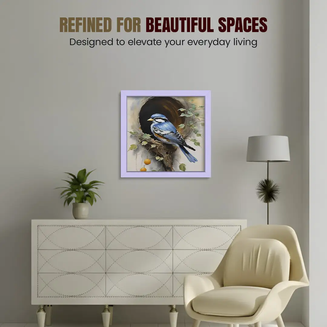 23x23" Modern Purple Picture Frame | Beautiful Wall Frame With Perspex Front thumbnail 2