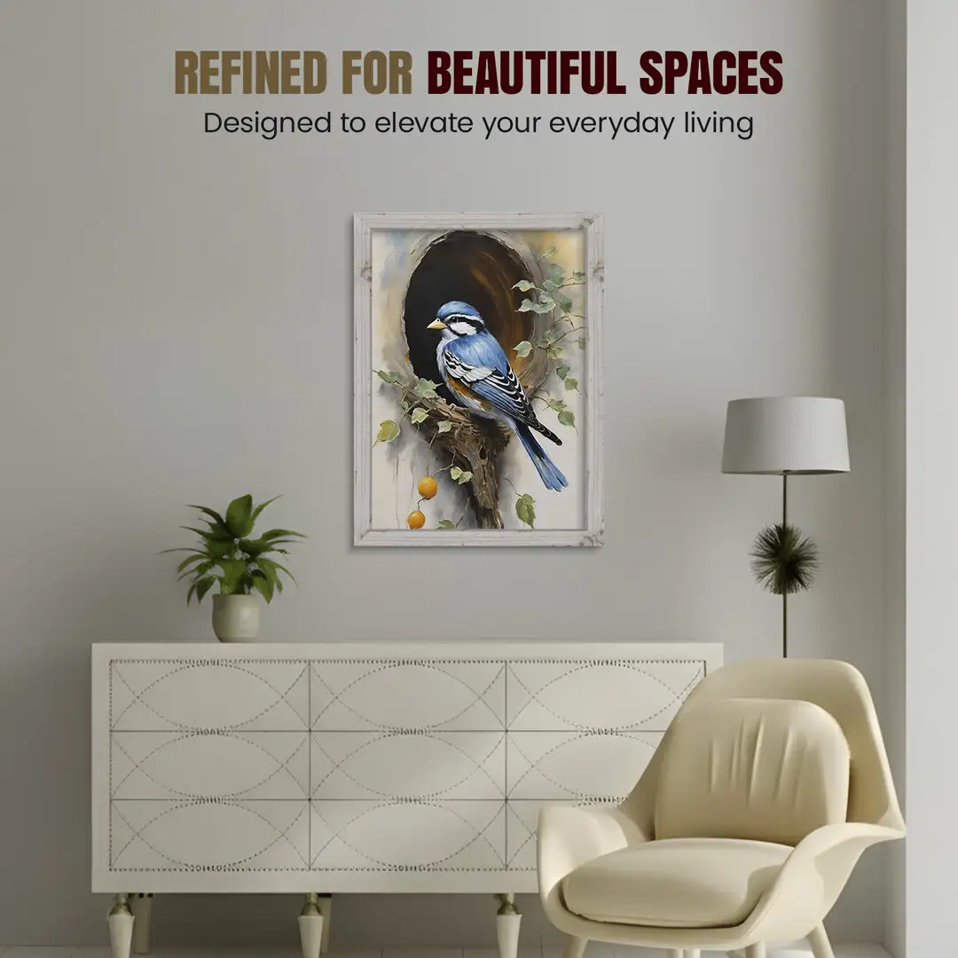 24x16" Modern White Rustic Picture Frame | Beautiful Wall Frame With Perspex Front thumbnail 2