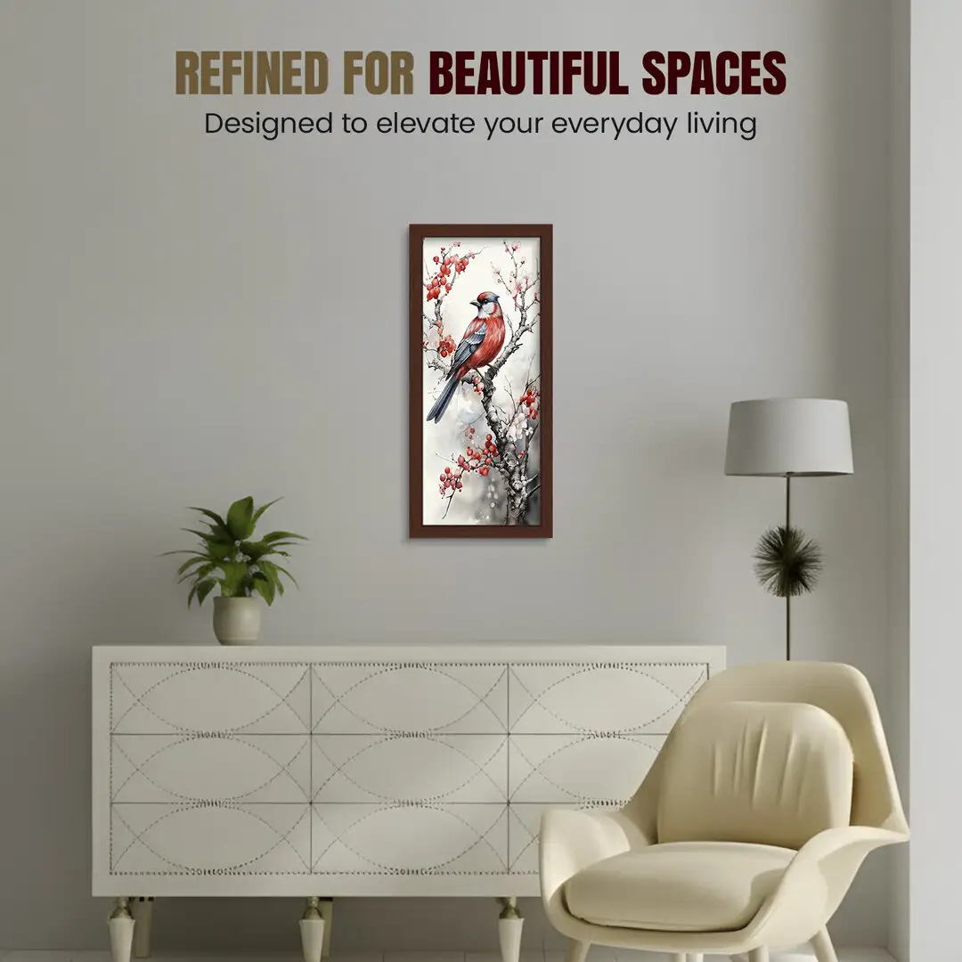 24x8" Modern Rose Wood Picture Frame | Beautiful Wall Frame With Perspex Front thumbnail 2