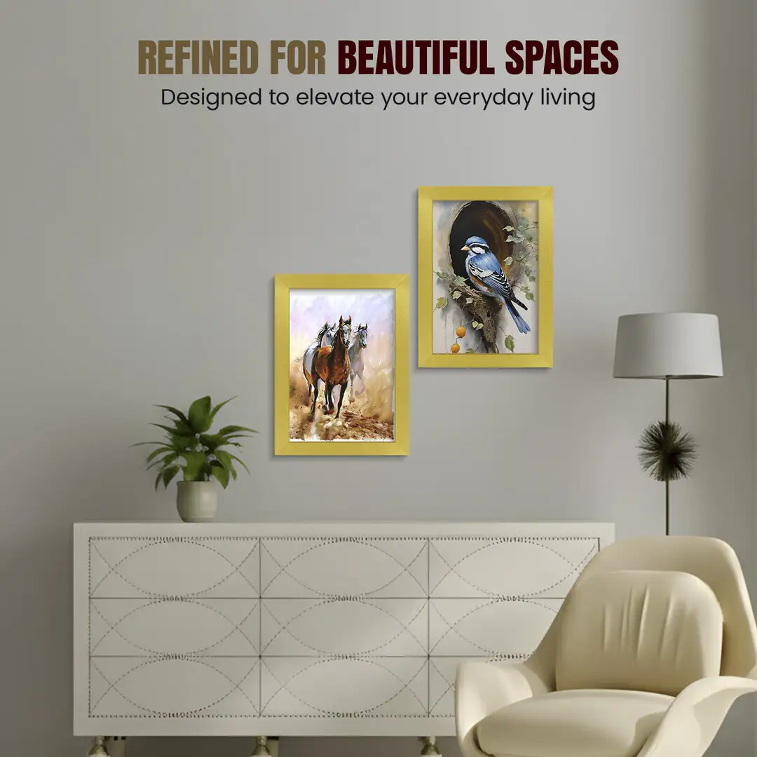 35x28cm Modern Gold Picture Frame - Elegant Wall Frame With Perspex Front thumbnail 2