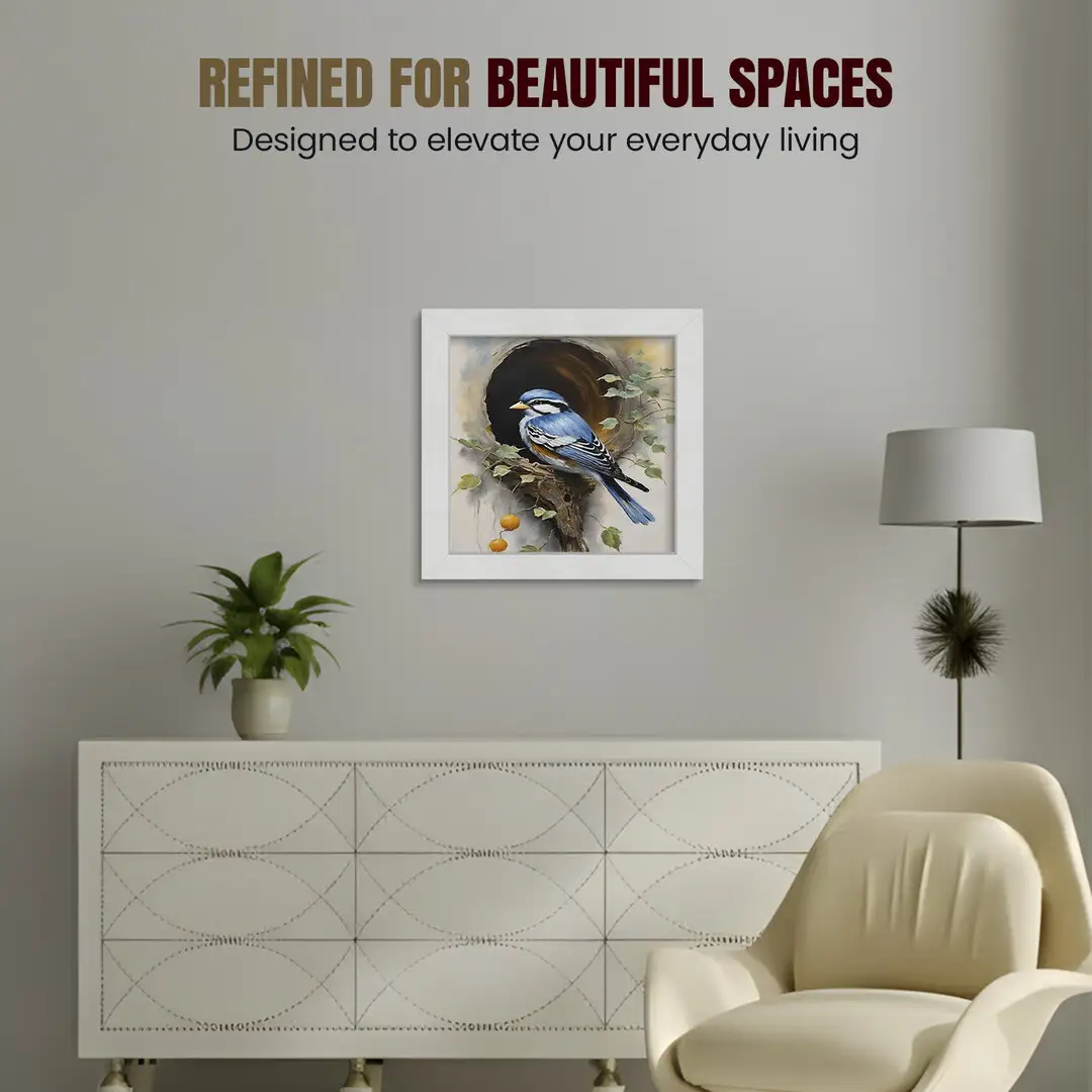 40x40cm Ash White Modern Picture Frame - Elegant Wall Frame With Perspex Front thumbnail 2