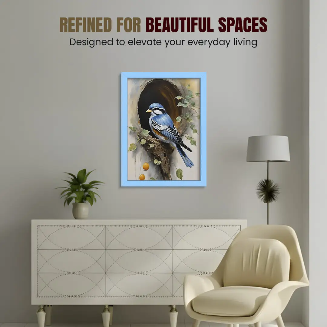 70x50cm Modern Baby Blue Picture Frame - Premium Photo Frame With Perspex Front thumbnail 2