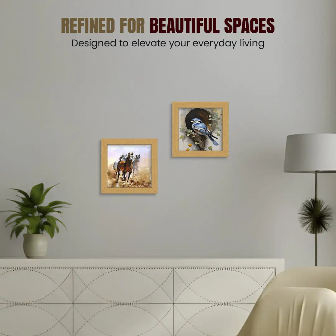 8x8" Modern Country Pine Picture Frame - Premium Photo Frame With Perspex Front thumbnail 2