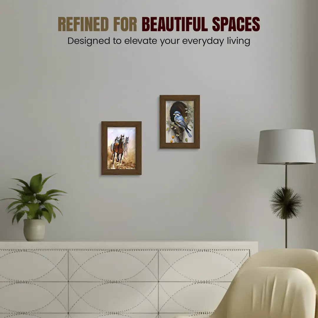 9x7" Modern Walnut Picture Frame - Premium Photo Frame With Perspex Front thumbnail 2