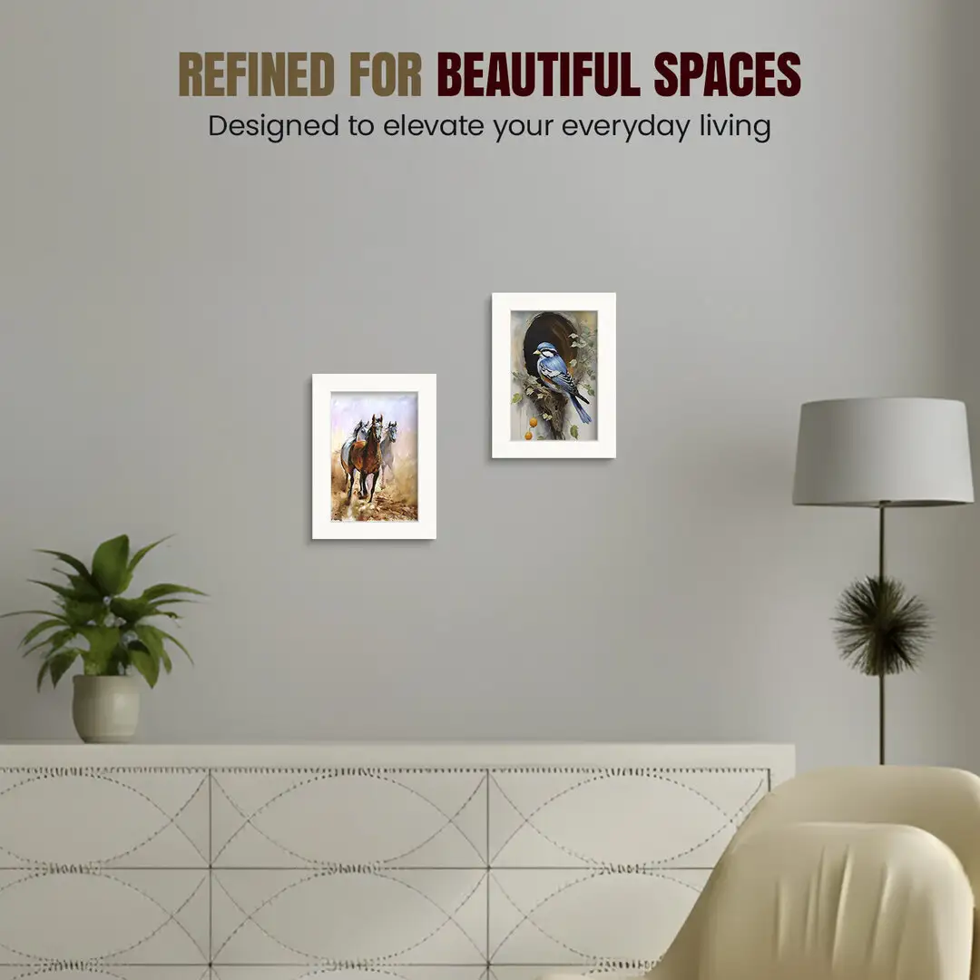 9x7" Modern White Picture Frame | Beautiful Wall Frame With Perspex Front thumbnail 2