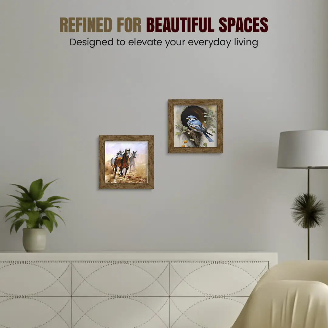 9x9" Modern Dark Oak Picture Frame - Premium Photo Frame With Perspex Front thumbnail 2